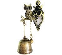 Alnicov Dekorative Glocke im Vintage-Stil，Campana da cena,Campana negozianti,Delicato campanello per porta da ufficio,Forte adesivo magnetico antico campanello,Gufo