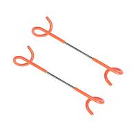 Alnicov - Gancio da campeggio, 2 pezzi, gancio per lanterna, per tenda, palo da appendere per pesca, campeggio, viaggi, avventura, colore: arancione