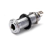 Alnicov Jack a cilindro con pin, terminali mono, per chitarra elettrica e basso, da 6,35 mm, cromato
