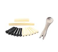 Alnicov Kit di perni per ponte per chitarra acustica, perni per ponte per chitarra con estrattore per ponte di ricambio per chitarra