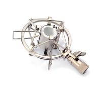 Alnicov Microfono universale in metallo con supporto antiurto per microfono a condensatore da 21 mm di diametro, argento