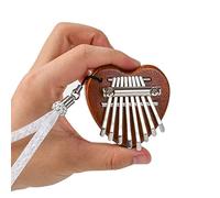 Alnicov Mini Kalimba Pianoforte a Pollice a 8 Tasti,Pianoforte a Pollice in Legno Massello Marimba Portatile,Regali Musicali Tascabili per Principianti (A Forma di Cuore)