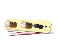 Alnicov Piastra di controllo completamente caricata pre-cablata a 3 vie con cablaggio per chitarra elettrica Fender Tele Telecaster, oro