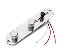 Alnicov Piastra di controllo completamente caricata pre-cablata a 3 vie con cablaggio per chitarra elettrica Fender Tele Telecaster, cromata