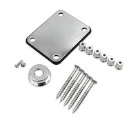 Alnicov, piastra per manico della chitarra, puntali per corde e set di hardware per piastra jack per parti di ricambio per chitarra elettrica stile Tele Telecaster, cromate
