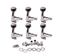 Alnicov, piccolo pulsante ovale concavo sigillato, sintonizzatori stringa per accordatura, chiavi per chitarra elettrica acustica cromata