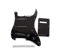 Alnicov Pickup SSS Dual Rail a 3 strati neri Caricati battipenna precablati per chitarra elettrica a 11 fori, neri