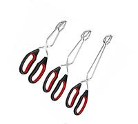 Alnicov Pinza per Barbecue,Pinza a Forbice per Barbecue da Cucina in Acciaio Inox da 3 Pezzi con Manico in Silicone,Pinza per Grigliare Barbecue Pinza da Cucina per Pane e Cibo