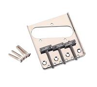 Alnicov Ponte fisso per chitarra elettrica Tele,Con selle in ottone TL Bridge,per parti di chitarra,Cromato