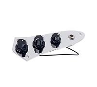 Alnicov Precablato Bass Guitar Pickup Set Plus Piastra di Controllo Sistema Con Cappuccio Nero Per Fd Jazz Bass J Stile Basso Chitarra