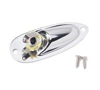 Alnicov - Presa per presa jack con uscita barca con viti per chitarra Fender Strat, colore: Argento