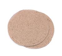 Alnicov - Set di 2 tovagliette rotonde in lino intrecciate da 30 cm, resistenti al calore