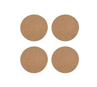 Alnicov Set di 4 tovagliette rotonde in lino intrecciato, 18 cm, resistenti al calore, spessi sottopentola