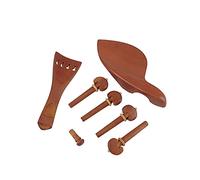 Alnicov Set di 7 Violino Mentoniera Coppette Manopola Violino Cordiera e Pioli 4/4 Accessori in Legno di Giuggiola