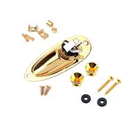 Alnicov Set di Hardware per Chitarra Elettrica Albero per Corde per Chitarra, Pulsante a Cinghia e Piastra Presa Jack Caricata con Viti di Montaggio per Parti di Ricambio per Chitarra, Oro