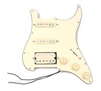 Alnicov Set di pickup humbucker battipenna precablati caricati SSH a 3 strati per chitarra elettrica Strat ST Cream