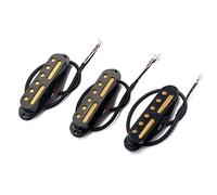 Alnicov - Set di pickup SSS single coil standard per manico, centro, ponte della chitarra, per chitarra elettrica Strat Squier, nero