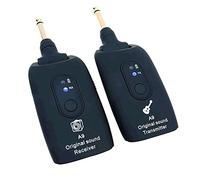 Alnicov Sistema wireless per chitarra, trasmettitore e ricevitore wireless da 2,4 GHz, per chitarra elettrica, basso, violino A9, nero