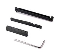 Alnicov Sollevamento regolabile per chitarra folk acustica Brigde Saddle Set di dado nero inferiore inferiore, nero