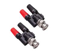 Alnicov Spina Maschio BNC da 2 Pezzi a 2x4mm Connettore per Adattatore Audio Post Presa Jack a Banana Doppia