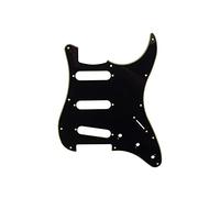 Alnicov SSS 11 buchi Strat chitarra elettrica battipenna per chitarra standard Stratocaster, 3Ply nero