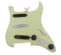 Alnicov SSS 11 Foro Strat Chitarra Caricato Pickguard Precablato Scratch Piastra Per Chitarra Elettrica Lattea con 3 dual rail humbucker pickup Light cyan