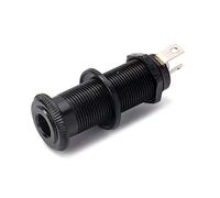 Alnicov Stereo Rame Chitarra Bass 1/4 "Barrel Jack Cilindro Ingresso Jack Jack Jack Con 4 Pin Stereo O Mono Jack Nero Nichel