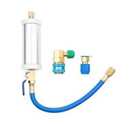 Alnicov Strumento di riempimento Olio per refrigerazione A/C Iniettore di Olio e colorante Strumenti refrigeranti con connettore SAE da 1/4 "R134A connettore rapido per Sistema R134A R410A R22 R12