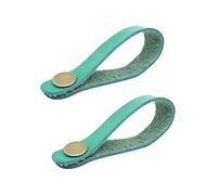 Alnicov Tracolla per chitarra Pulsante per cinturino per ukulele Adattatore per paletta in pelle sintetica per chitarra acustica Ukulele 2 pezzi (verde)