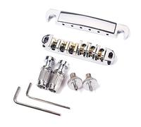 Alnicov Tune-O-Matic LP - Set per chitarra con ponte e cordiera in ottone cromato