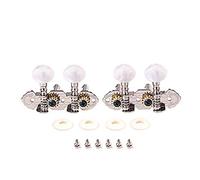 Alnicov Tuning Pioli Teste Macchina 2R2L Tuner Per Ukulele 4 Corde, Cromo
