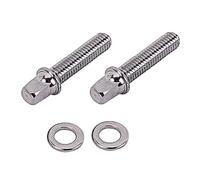 Alnicov Viti per tamburo da 2 pezzi Viti per tamburo da 5 mm con rondelle per accessori per grancassa con rondelle Lunghezza 34,5 mm argento