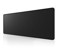 ALOANES Grande tappetino per mouse da gioco con base in gomma antiscivolo, bordo cucito, tappetino da scrivania per laptop, computer e PC, tappetino da polso per gamer, ufficio e casa, nero classico,