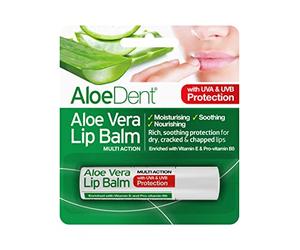 Aloe Dent Aloe Vera Balsamo per le labbra, 4 g