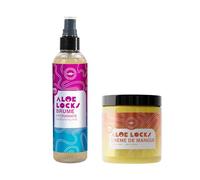 Aloé Locks | Duo Bruma Idratante Cuoio Capelluto 250 ml + Crema alla Mango 250 ml | Lenisce il Prurito e Stimola la Crescita | Locks, Trecce e Acconciature Protettive