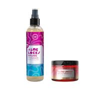 ALOÉ LOCKS | Kit Idratazione e Styling all’Ibisco | Bruma Idratante Lenitiva 250 ml + Gel Styling all’Ibisco 300 ml | Locks, Trecce e Acconciature Protettive | Idratazione, Purificazione e Definizione