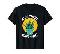 Aloe There Sunshine Sorriso Felice Pianta Maglietta