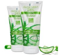 Aloe Vera Gel 100% Natural Gel Aloe Vera Puro 2 X 200 ml Sollievo Crema Doposole Rasatura Crema Post Depilazione Idratante Viso Corpo Gel Aloe Vera Capelli, Canarie