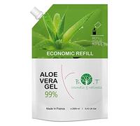 Aloe Vera Gel, Puro, Bio, Lanzarote, Aloe Vera Viso, Corpo e Capelli. Gel Idratante per Depilazione, Rasatura, Sole, Laser, Tatuaggio. Cicatrizzante e Detergente - 2000 ml
