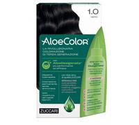 Zuccari AloeColor - Tintura per Capelli Colore 1.0 Nero, 1 Kit