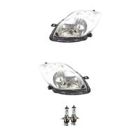 Alogena Faro Fanali Anteriori Set H4 per Toyota Yaris Incl. Lampade Luce