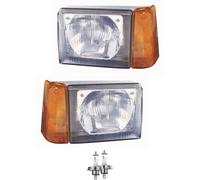 Alogeno Fanale Set R2 ( Bilux ) per Fiat Panda Van Compreso Lampade