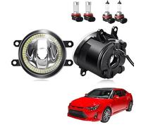 Alogeno-Faro Gruppo Luce Fendinebbia Angel Eye Per Scion TC 2011 2012 2013 Auto H11 Paraurti Anteriore Fendinebbia Con Halo Ring Lampada Diurna 12V Fari Anteriori(Warm White and Red)