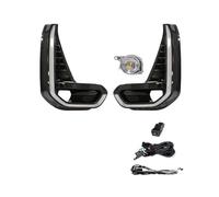 Alogeno-Faro Per Toyota Hilux Per Revo 2020 2021 Led DRL Fendinebbia Luce Marcia Diurna Giorno Paraurti Guida Impermeabile Indicatori Direzione Fili Interruttore Fari Anteriori(Black DRL Fog Yellow)