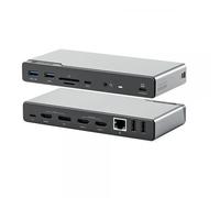 ALOGIC DV4 Cablato USB 3.2 Gen 1 [3.1 Gen 1] Type-C Grigio (QUAD DISPLAY UNIVERS