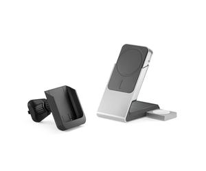 ALOGIC MATRIX+ WIRELESS 3-IN-1 CHARGING ST.MAGSAFE + VENT MOUNT MOD. MM31CPBCBK-