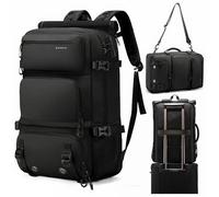 Alogy BANGE Zaino da viaggio antifurto, bagaglio a mano, resistente, convertibile Duffle Bag Fit per laptop da 17 pollici, 30 l, borsa a tracolla, 2 in 1, per valigia, viaggi, nero