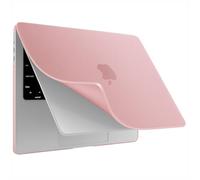Alogy Custodia compatibile con Macbook Air 13.6 - M2/M3 2022/2023/2024/2025, Custodia protettiva flessibile ultra sottile, compatibile con MacBook Air 13.6", antiscivolo trasparente rosa opaco