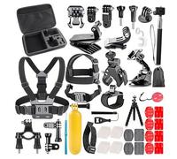 Alogy Set di accessori per fotocamera 58 in 1, compatibile con GoPro Hero 12 11 10 9 DJI OSMO 4 3 2 Insta360 X3 X2 GO 3 SJCAM DBPOWER AKASO VicTsing APEMAN WiMiUS QUMOX Lightdow Campark Sony Sports DV