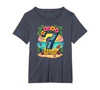 Aloha a Sette Anni: Regalo di Compleanno alle Hawaii Maglietta, Donna Plus-Size, Pervinca, 1X